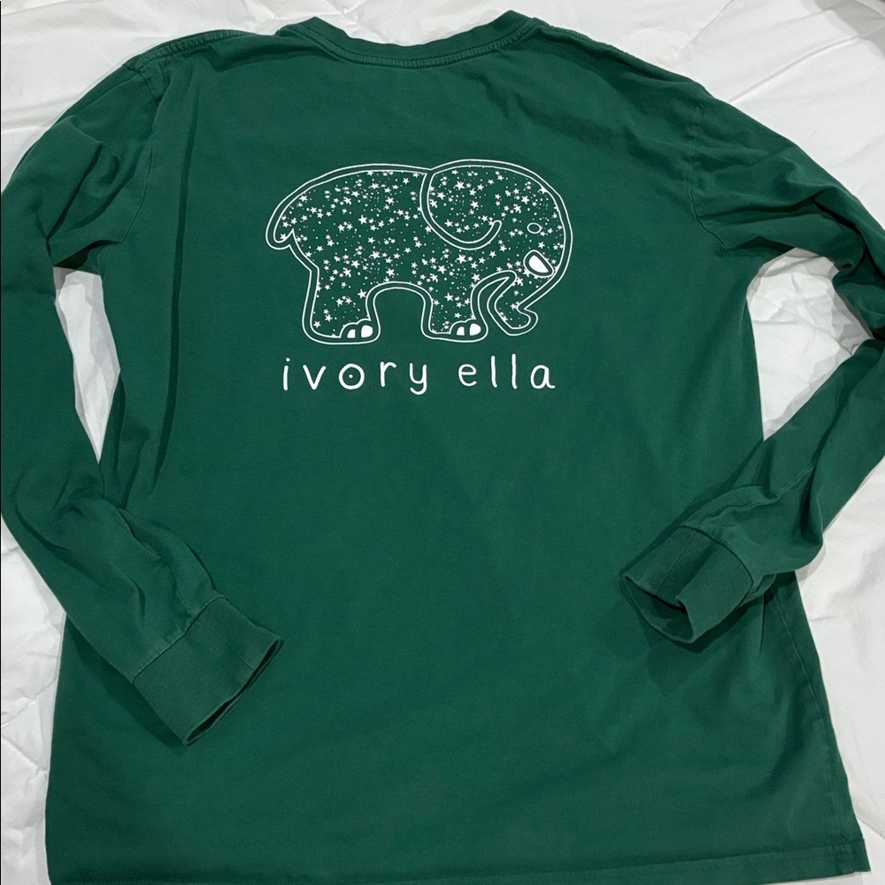 Ivory Ella Forest Green Elephant Tee
